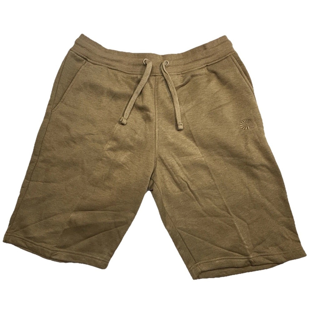 Akademiks Fleece Shorts Men's 2XL Tan Sweat Shorts Drawstring Casual
